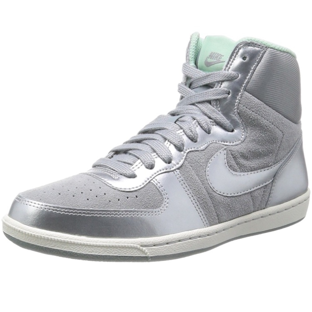 Nike High Tops- Silver/Gray and Mint Green, Size 8